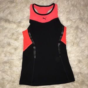 Orange and black Puma running tank